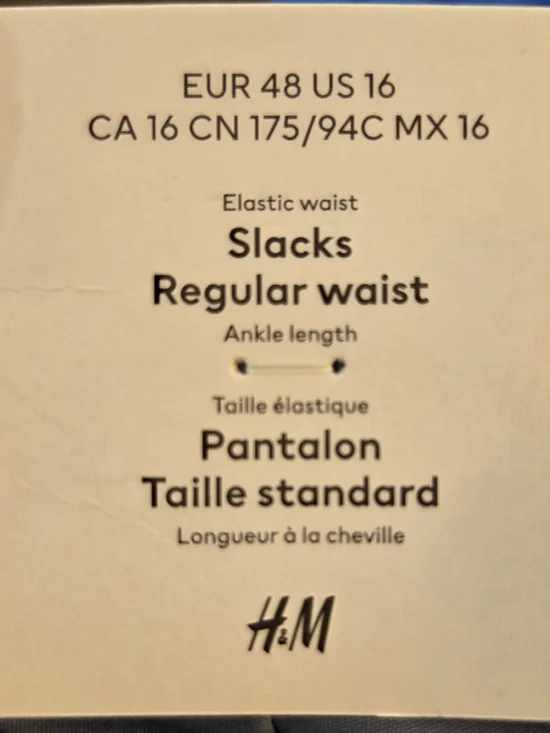 H&M Pale Blue Tailored Ankle Panta Size 16 - Picture 5 of 8